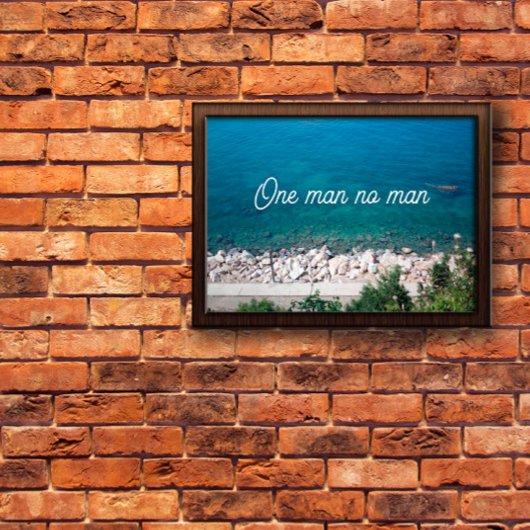 Eén man op man proverb poster