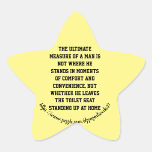 "Een man staat" Ster Sticker