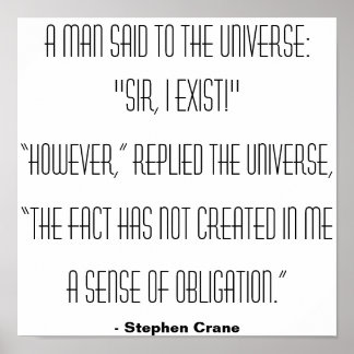 Een man tegen het universum... poster