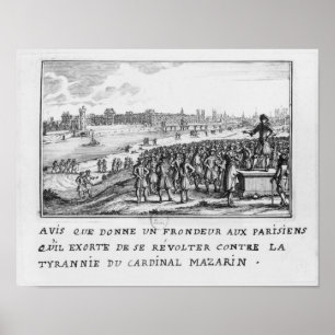 Een man van de Grenzen dat de Parijzen oproept Poster
