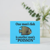 Een Man vis, een ander Man poisson Briefkaart (Staand voorkant)
