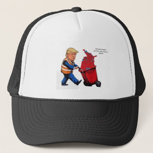 Eén man vuilnis MAGA Trucker Pet (Voorkant)