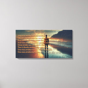 Een Man wakker Canvas Afdruk