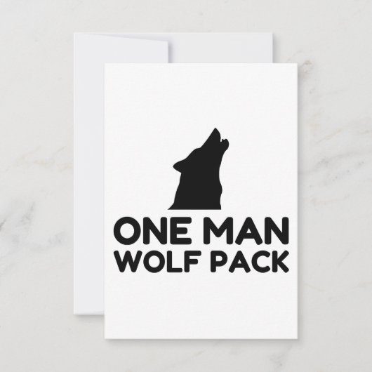 Eén Man Wolf Pack Bedankkaart (Voorkant)