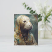 Een Manatee in Robes Briefkaart (Staand voorkant)