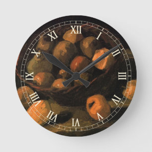 Een mand appels van Vincent van Gogh Ronde Klok