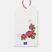 Een mand van rode rozen Gift Label Cadeaulabel (Achterkant)
