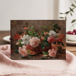 Een mandje met Rozen   Eugene Petit Kaart