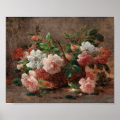 Een mandje met Rozen | Eugene Petit Poster (Voorkant)