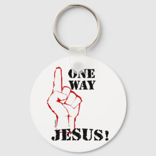 Een manier om Jezus Christelijk cadeaudesign te on Sleutelhanger