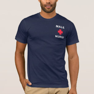 Een mannelijke verpleegster t-shirt