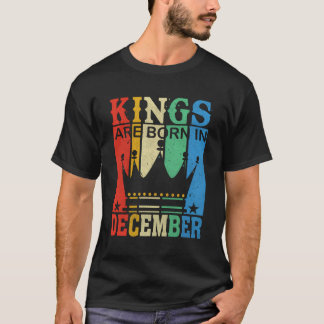 Een Mannen koning werd geboren in december T-shirt