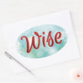 Een Mantra sticker "Happy Healthy Wise and Wealthy (Envelop)