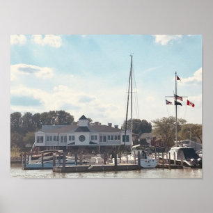 Een Marina in Huron, Ohio Fotografie Poster