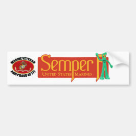 Een marinier ding. Semper Gumby - Altijd flexibel Bumpersticker