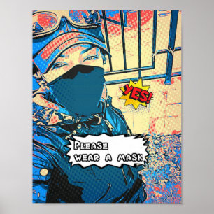 Een masker draag poster