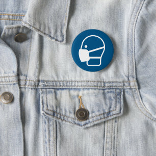 Een masker draag ronde button 5,7 cm