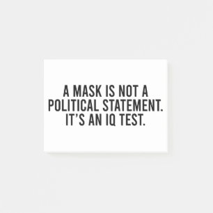 Een masker is geen politieke verklaring post-it® notes