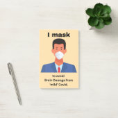 Een masker om hersenbeschadiging te voorkomen post-it® notes (Kantoor)