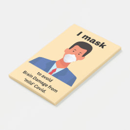 Een masker om hersenbeschadiging te voorkomen post-it® notes