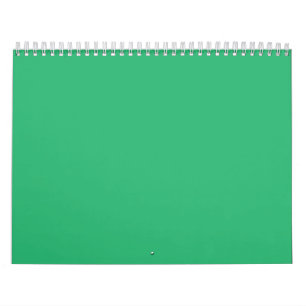 Een massief groen vierkant op een witte achtergron kalender