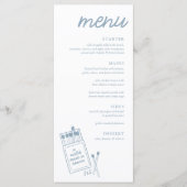 Een match gemaakt in Heaven Wedding Dinner Menu (Voorkant)