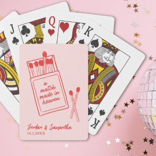 Een match gemaakt in Heaven Wedding Favor Speelkaa Pokerkaarten