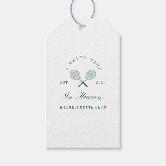 Een match Made in Heaven Bachelorette Cadeaulabel (Voorkant)