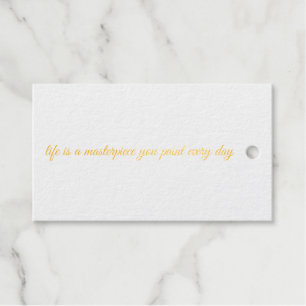 Een meesterwerk Folie Gift Label