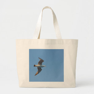 Een meeuw in vlucht op Tote Bag