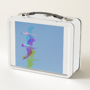 Een meeuw op lunchboxen  