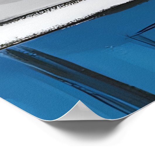 Een meisje dat afwas in een groene keuken. poster (Hoek)