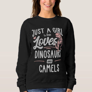 Een meisje dat dol is op dinosaurussen en kamelen trui