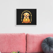 Een meisje dat dol is op Golden Retrievers Canvas Afdruk (Insitu (Woonkamer))