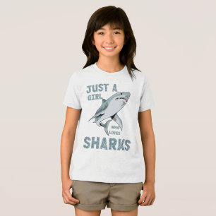 Een meisje dat dol is op haaienliefhebbers Tri-Blend shirt