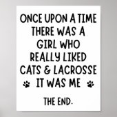 Een meisje dat echt van katten en lacrosse hield. poster (Voorkant)
