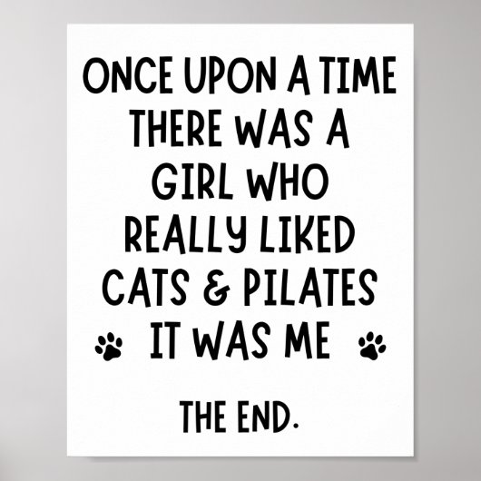 Een meisje dat echt van katten en pilaten hield poster (Voorkant)