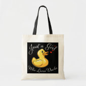 Een meisje dat gek is op Duck. Tote Bag (Voorkant)