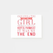 Een meisje dat graag een ziekenhuisapotheker is post-it® notes (Voorkant)