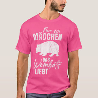 Een meisje dat houdt van Australië Wombats T-shirt