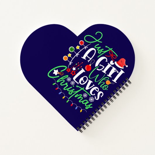 Een meisje dat houdt van Kerstmis-64714 Notitieboek (Achterkant)