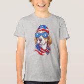 Een meisje dat houdt van Kerstmis-64714 Tri-Blend Shirt (Voorkant)