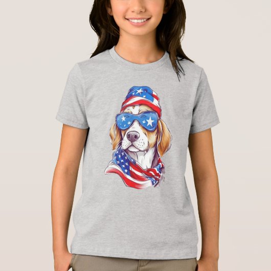 Een meisje dat houdt van Kerstmis-64714 Tri-Blend Shirt (Voorkant)