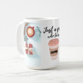 Een meisje dat houdt van koffie Vaderdag Mok (Voorkant links)