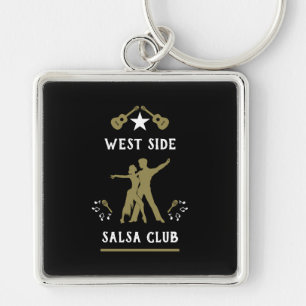 Een meisje dat houdt van salsa dansen sleutelhanger