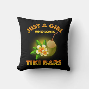 Een meisje dat houdt van Tiki Bars Kussen