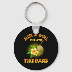 Een meisje dat houdt van Tiki Bars Sleutelhanger