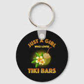 Een meisje dat houdt van Tiki Bars Sleutelhanger (Achterkant)