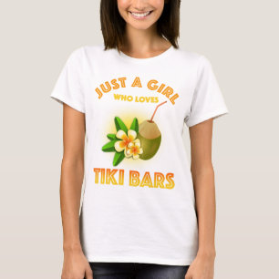 Een meisje dat houdt van Tiki Bars T-shirt