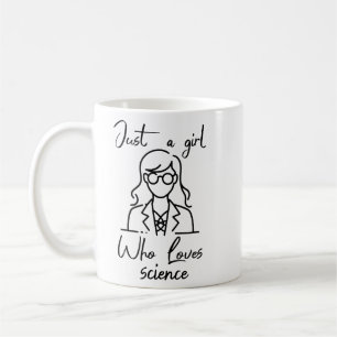 Een meisje dat houdt van wetenschap en feminisme koffiemok